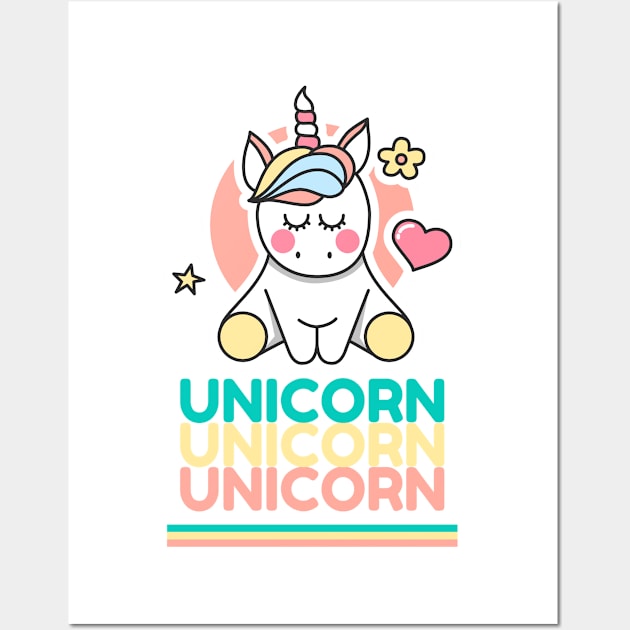 I love Unicorns Wall Art by Naumovski